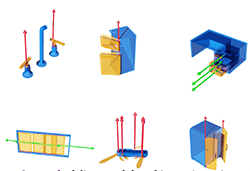 Unsupervised Kinematic Motion Detection for Part-segmented 3D Shape Collections