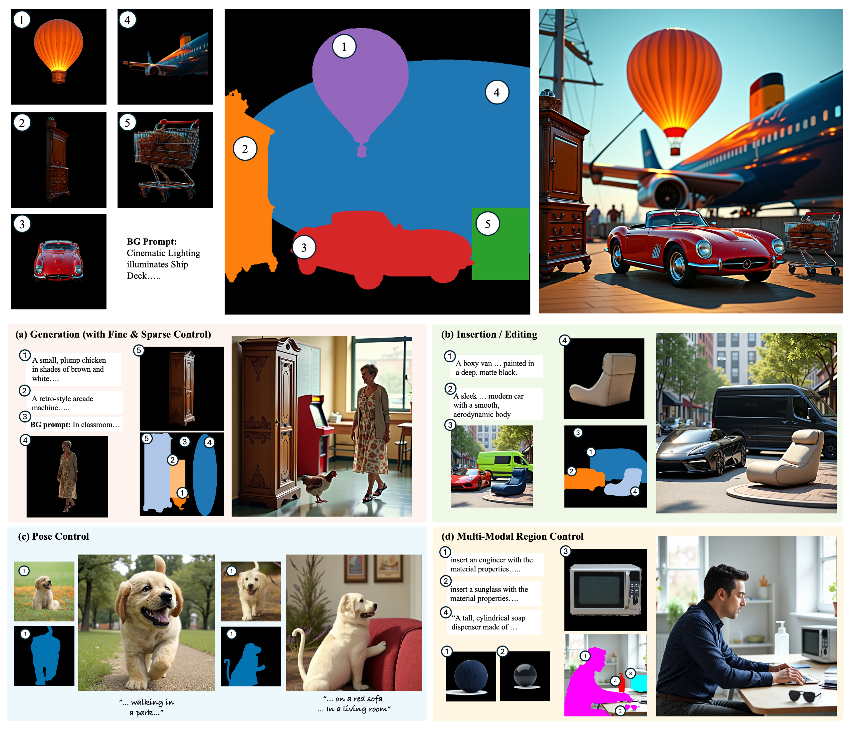 Appearance Pointers: MultiModal Region Control of Diffusion Transformers